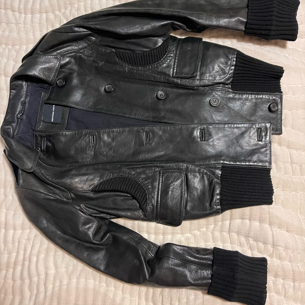 American Retro Leather Jacket Vintage